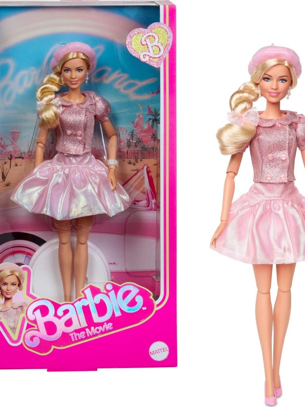 NIB Barbie The Movie Margot Robbie Pink Doll